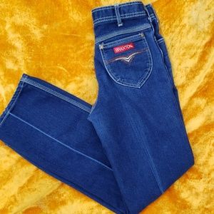 Ultra high rise vintage crop flare stretch jeans